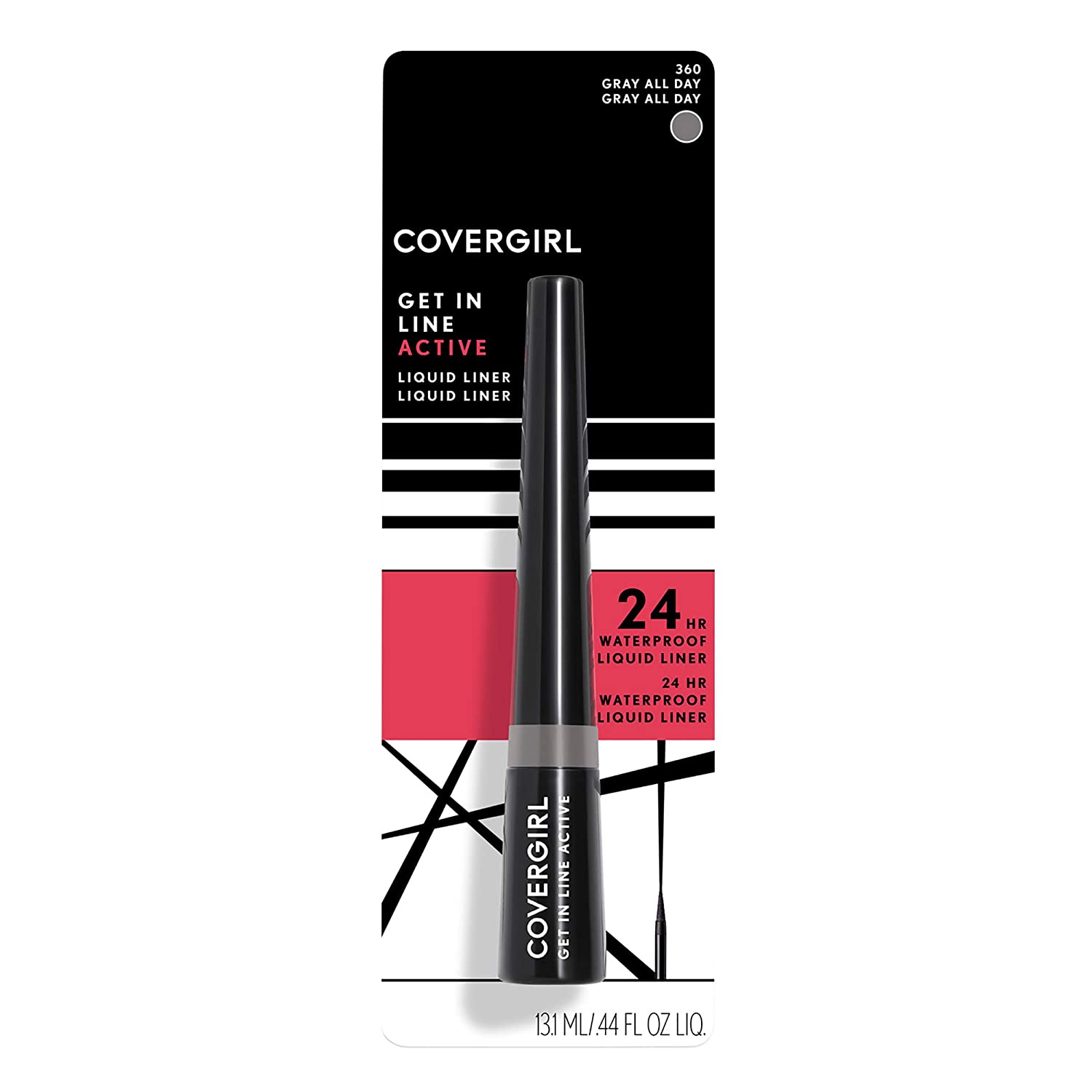 CoverGirl Get In Line Active Liquid Eyeliner, Gray All Day 360